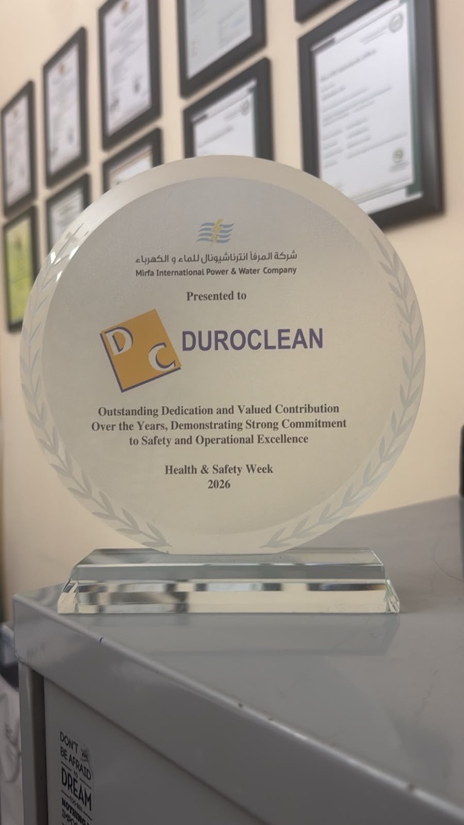 DUROCLEAN certificate preview